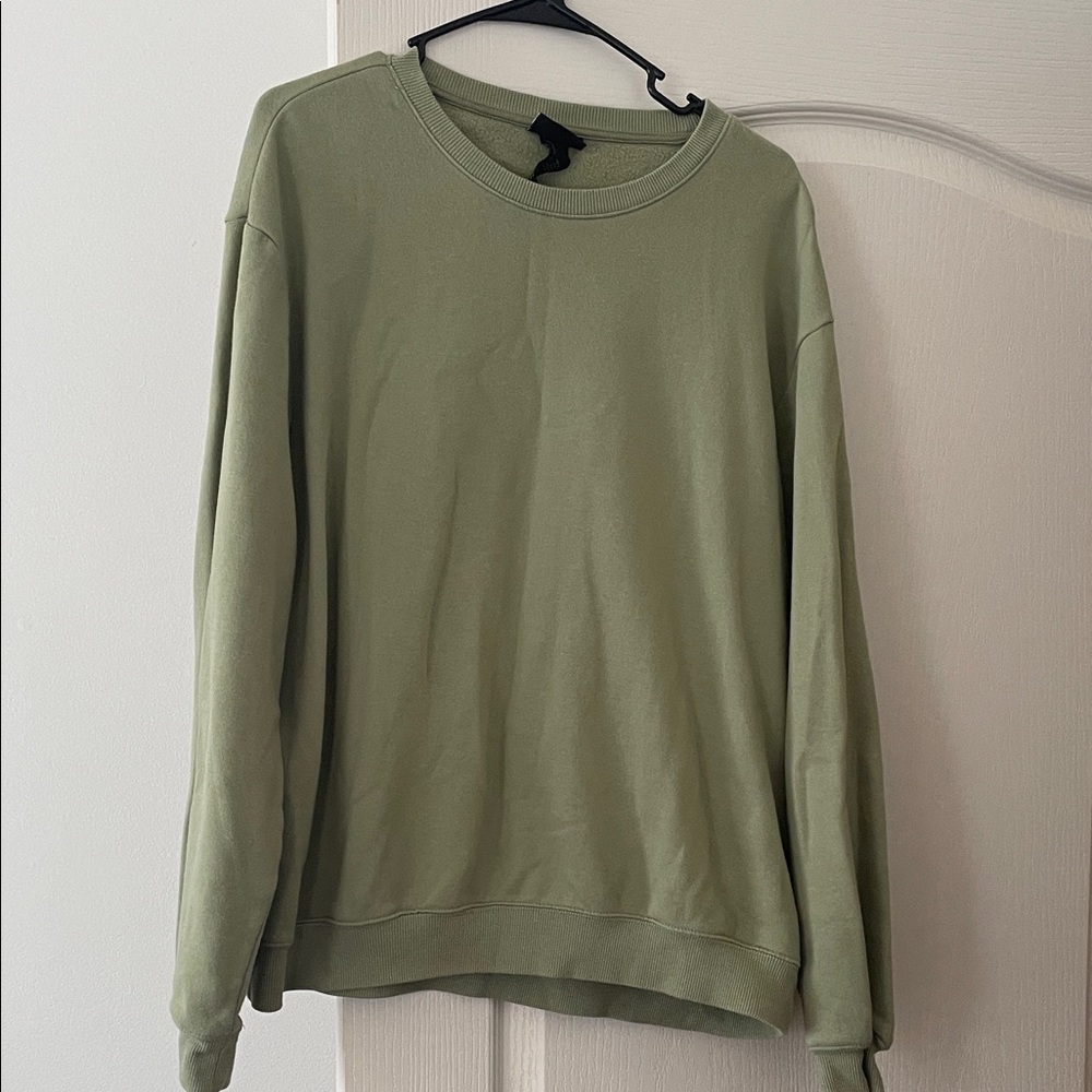 H&M Olive Crewneck Sweater for Men